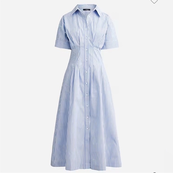 J. Crew Dresses & Skirts - J Crew Organic Cotton Striped Shirt Dress, 8